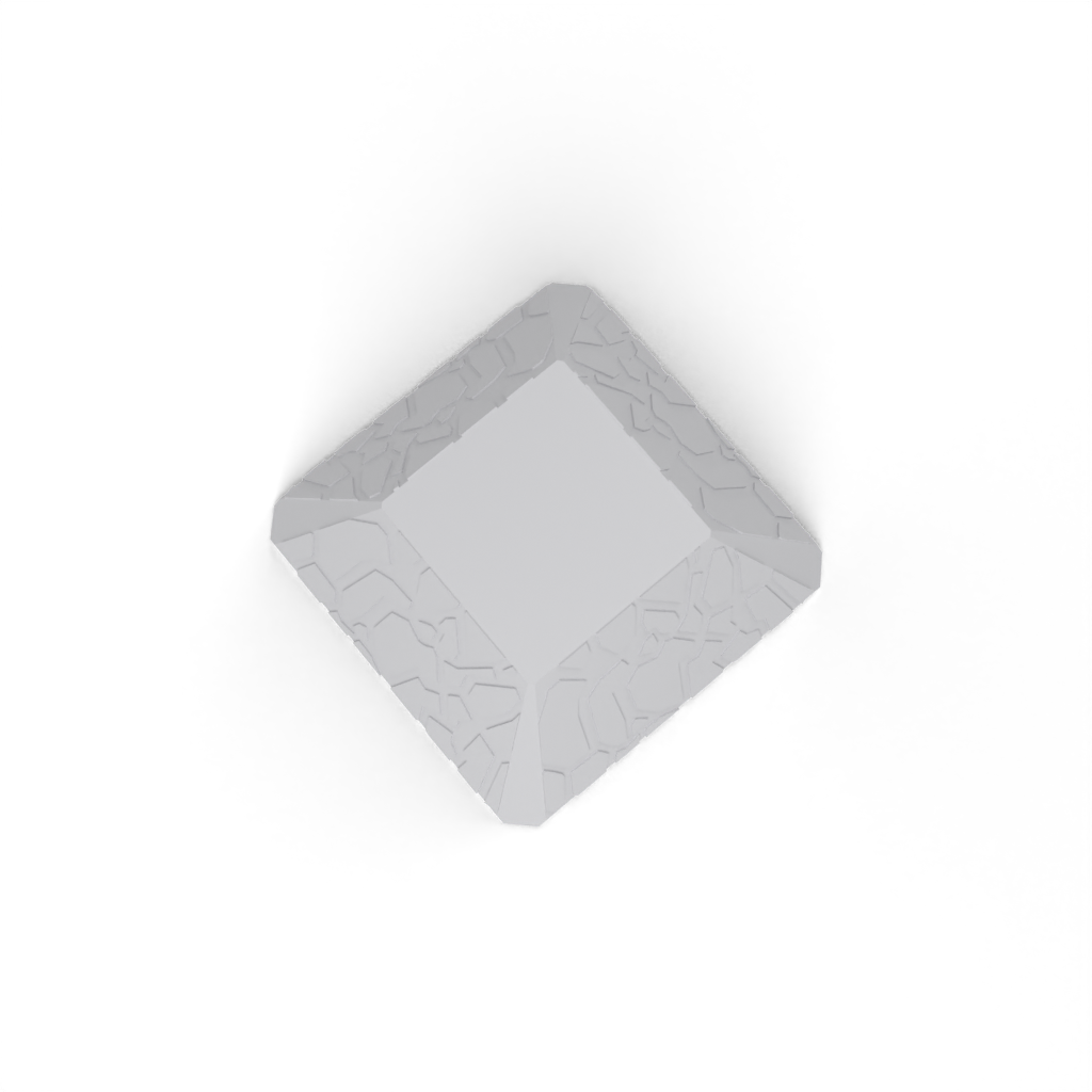low poly planter rock pattern view 3